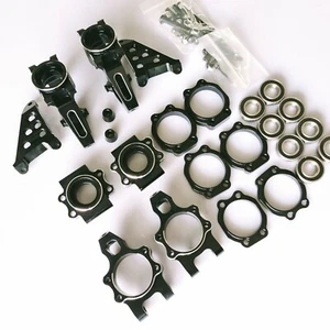 CNC Alloy Front Rear Wheel Hub Carrier Mount for HPI KM Rovan Baja 5B 5T 5SC 1/5 - Picture 1 of 5