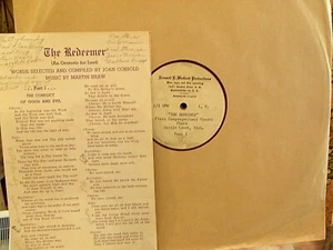 First Congregational Church Choir of Battle Creek, MI "The Redeemer" LP's 1950's - Imagen 1 de 9