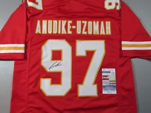 FELIX ANUDIKE-UZOMAH KANSAS CITY CHIEFS SIGNED AUTOGRAPHED PRO STYLE JERSEY - Picture 1 of 4
