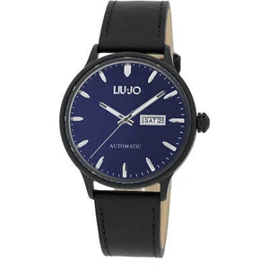 Automatic Mens Wristwatch LIU JO LUXURY AUTOMATIC TLJ1637 Leather Black Blue - Picture 1 of 1