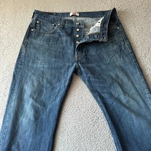 Vintage Levis Jeans Mens 36x30 Blue 501 Straight Leg Button Fly Denim Hip Hop - Picture 1 of 14
