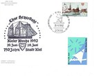 Kieler Woche 1992 Sonderstempel Thor Heyerdahl Sonderpostkarte 750 Jahre Kiel