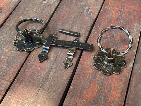 Ring gate latch, latch, gate hardware, door hardware, door handle, blacksmith Cover
