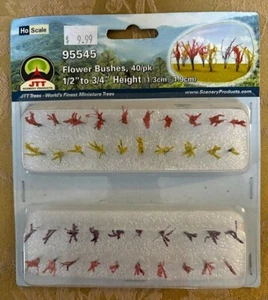 JTT Scenery #95545: Flower Bushes, 40/Pk, 1/2" to 3/4" Height, HO-Scale - Picture 1 of 1