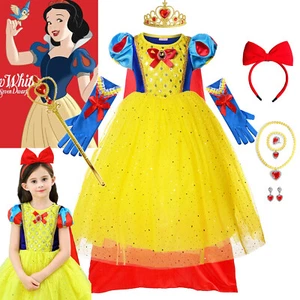 New Girls Kids Princess Snow White Fancy Dress Up Cosplay Costume Birthday Party - Picture 1 of 17