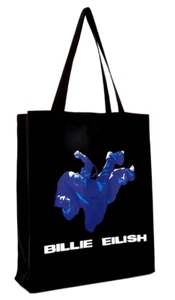 BILLIE EILISH Tote Shopper Bag Black Cotton BNWT Primark Licenced - Picture 1 of 2