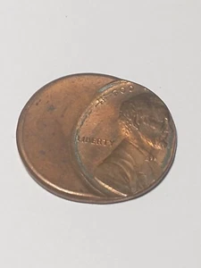 Error Lincoln Mint Cent Memorial Off Center Penny Struck Copper Coin No Date  - Imagen 1 de 5