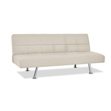 Divano Letto 3 posti Clic Clac in Tessuto dal Design Moderno, materasso in Foam