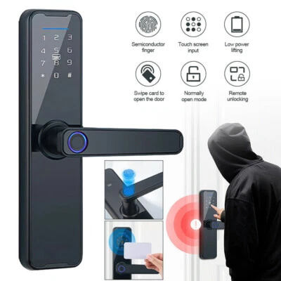 Tuya Smart Door Lock APP/Fingerprint/Card/Password Key Home Security Electronic - Image 1 of 4