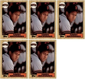 (5) 1987 Topps #335 Candy Maldonado San Francisco Giants Card Lot - Picture 1 of 2