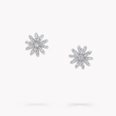 Round Cut Women Diamond Earring Studs Lab Grown 2.25 Carat Platinum 950 - Image 1 of 4