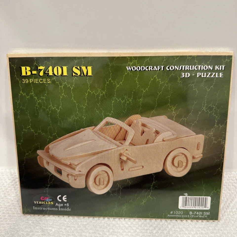 Wood Craft Construction Kit Puzzled Ford V8 Model 3D Wooden Puzzle Child Kid Toy