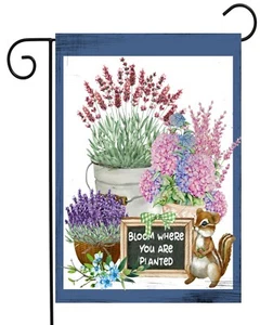 Bloom Where You Are Plant ~ Gartenfahne Top Qualität doppelseitig  - Bild 1 von 1