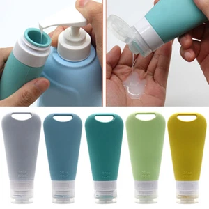 Bottle Travel / Shampoo Refillable Lotion Size Container Silicone Squeeze Tube - Picture 1 of 18