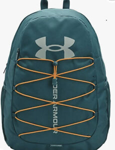 Under Armour Hustle Sport Backpack Tempered Green/orange NWT