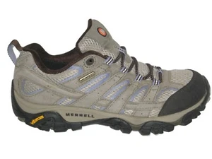 Merrell Moab 2 Waterproof Hiking Shoes Women USA Sz 7 EUR 37.5 Leather-Mesh Tan - Picture 1 of 18