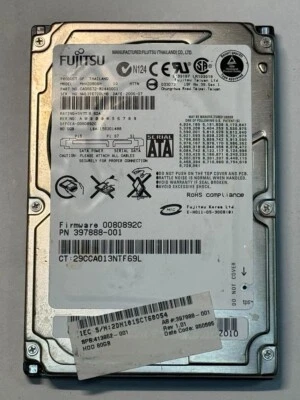 Fujitsu 397888-01 MHV2080BH 80GB 5.4K RPM 8MB Cache1,5Gb/s SATA 2.5" HDD - Image 1 of 4