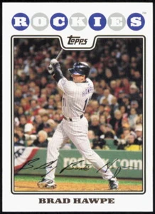 2008 Topps #458 Brad Hawpe Colorado Rockies FACSIMILE AUTO Baseballkarte - Bild 1 von 2