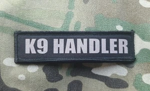 K9 Handler schwarz und grau 1x4 Aufnäher - Bild 1 von 2