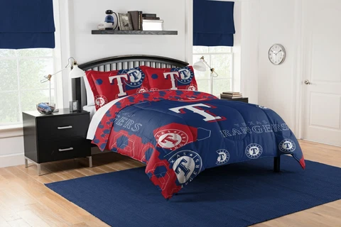 Texas Rangers Full/Queen Bedding (Hexagon) OFFICIAL MLB Cover