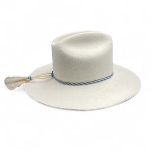 Rockmount Ranch Wear "The Colorado" Ivory Wool Cowboy Hat Medium Western Fedora - Picture 1 of 17