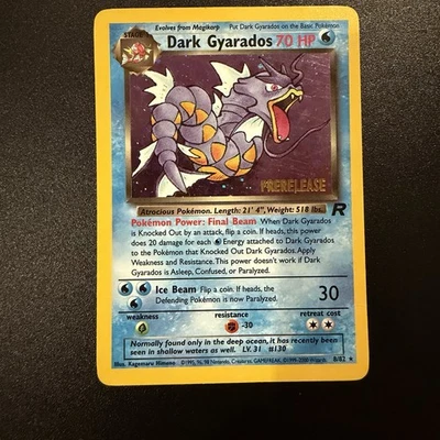 Dark Gyarados 8/82 Prerelease Team Rocket Holo Rare Pokemon Card - Image 1 of 4