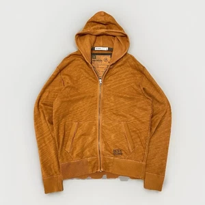 Nigel Cabourn Utility Hoodie Herren Large orange durchgehender Reißverschluss Militär Arbeitskleidung Y2K - Bild 1 von 16
