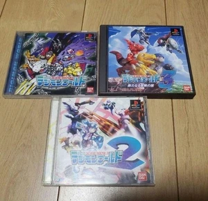 Lot 3 Digimon World 1 2 3 set New adventure PlayStation PS1 Japan Tested - Picture 1 of 4
