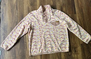 Simply Southern Womens Size Large Sunflower Print Quart Snap Fleece Pullover - Picture 1 of 10