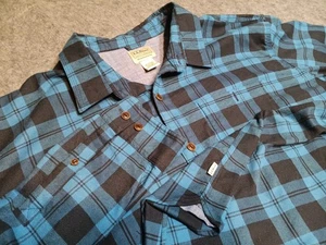 Camisa de franela LL Bean BeanFlex para todas las estaciones ajuste tradicional azul talla XXL  - Imagen 1 de 6