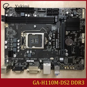 PER GIGABYTE GA-H110M-DS2 DDR3 LGA1151 32 GB VGA Micro ATX scheda madre test OK - Foto 1 di 4