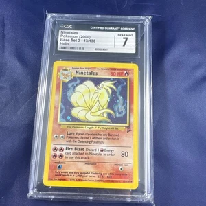CGC 7 Ninetales 2000 Set Base 2 13/130 Holo Carta Pokemon Rara - Foto 1 di 2