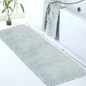 Tappeto Bagno Grande (24 x 72, Aqua) Extra Morbido e Assorbente Shaggy Tappetino Bagno M... - Foto 1 di 8