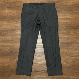Pantalone elegante lana tessuto corretto grigio piatto davanti uomo 38x30 - Foto 1 di 12