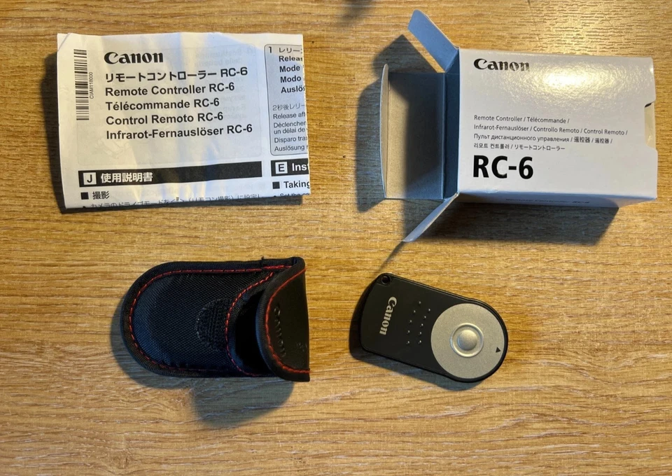 Canon RC-6 camera remote control, excellent condition, with case, for DSLRs - Image 1 of 1