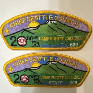 BSA CHIEF SEATTLE COUNCIL CAMP PIGOTT 2003-2023 BOTH STAFF AND CAMPER CSPs 20th - Picture 1 of 1