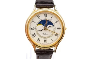 Reloj Citizen Fase Lunar Mujer 30mm Tono Dorado Fecha 2870-268423 Batería Nueva - Imagen 1 de 12