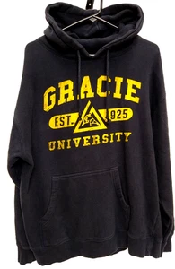 Vintage Gracie Jiu Jitsu Hoodie UFC Brazilian BJJ MMA Sz Large Made In USA - Picture 1 of 14