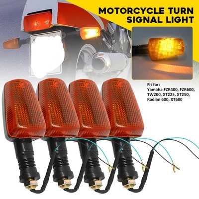 4Pcs for Yamaha XT225 XT250 TW200 FZR400 Turn Signal Indicators Blinker Light - Image 1 of 4