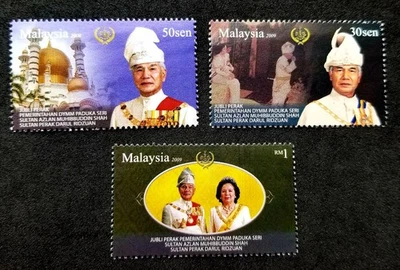 *ENVÍO GRATUITO Malasia Jubileo de Plata del Sultán Perak 2009 Rey Real (sello) MNH Foto 1 de 4