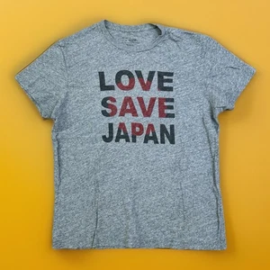 Limited Edition Herren J.Crew x NYC Artist Pesu, "Love Save Japan" T-Shirt Medium - Bild 1 von 8