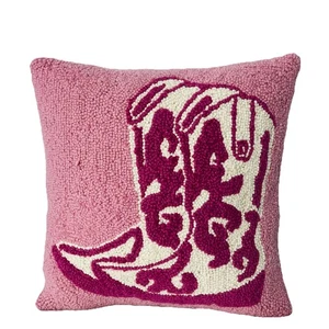 "Botas de lana enganchadas rosa rodeo niña vaca 14"" X 14""" - Imagen 1 de 8