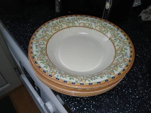 TESCO LEMON TREE RIMMED PASTA / SERVING BOWLS X 5 - Picture 1 of 3