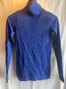 Pullover ligero Athleta talla XS azul manga larga agujeros cuello alto - Imagen 1 de 5