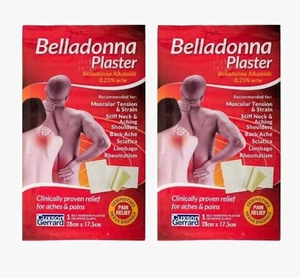 Cuxson & Gerrard Belladonna Pflaster 28 x 7,5 cm 2er Pack | Muskelschmerzlinderung Pflaster - Bild 1 von 6