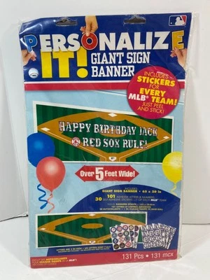 MLB ® Birthday Giant Sign Banner Baseball Jumbo Personalize Party 5 Foot Sign - Image 1 of 3