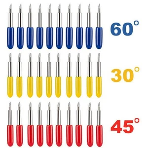 50 Pezzi 30°/45°/60° Roland Plotter da Taglio Vinile Lama Coltello Lame Strumento - Foto 1 di 16