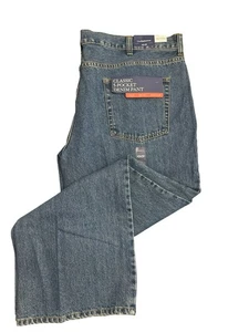 Croft & Barrow Herren klassische 5-Pocket Denim Jeans 42x29 blau Baumwolle Kohls Neu mit Etikett - Bild 1 von 5