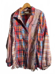 Oli & Hali Mischgewebe Patchwork Oversize Flanell Hemd mit Taschen Large - Bild 1 von 14