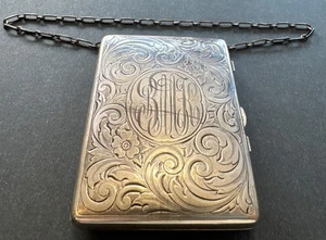 Viktorianisches Sterlingsilber gepunzt Aide Memoire Etui mit Notizblock Bleistift Puder - Bild 1 von 16